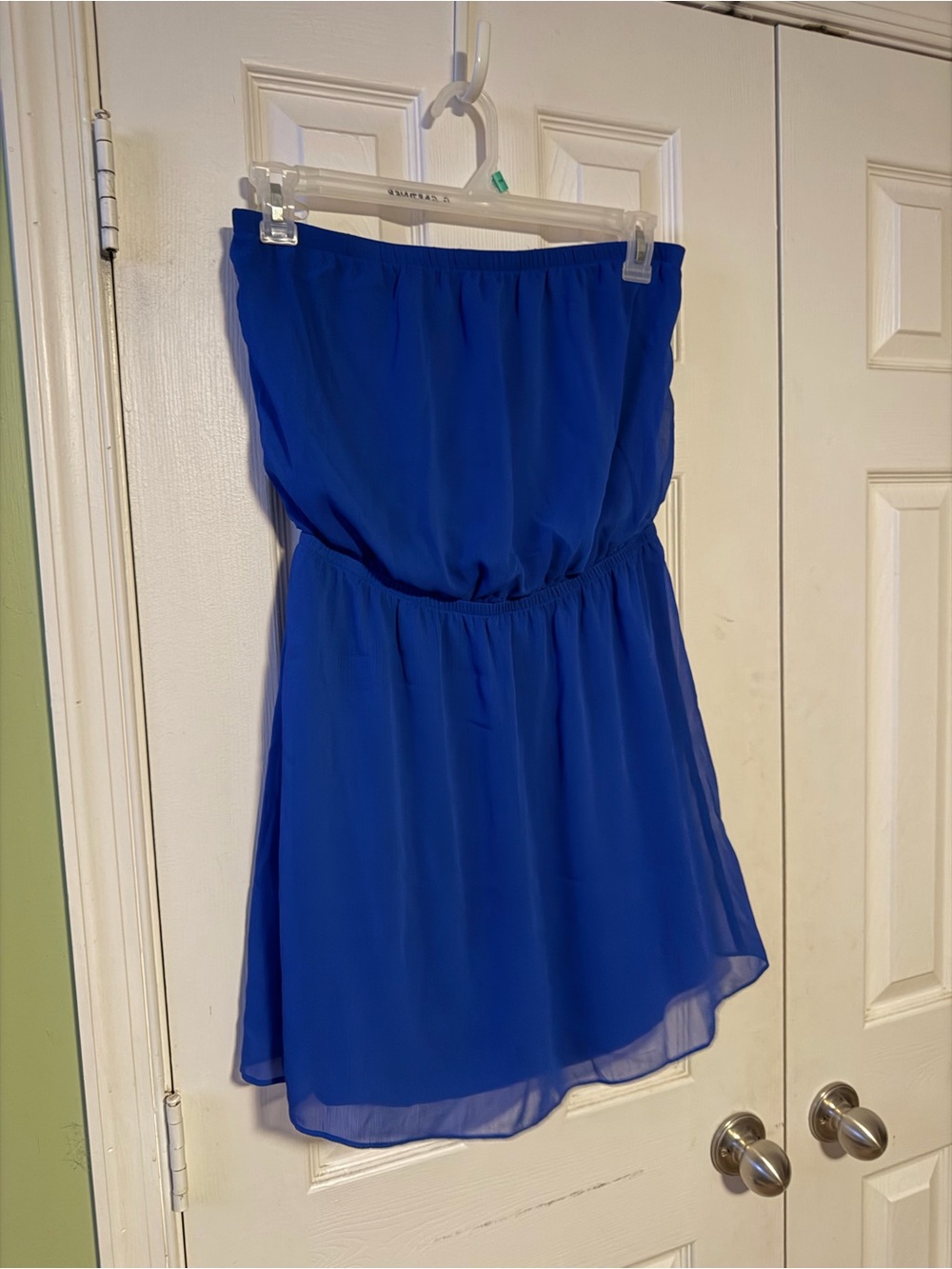 Express Girls Strapless Chiffon Dress - Royal Blue